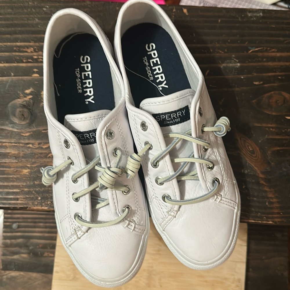Sherry Top Sider white leather